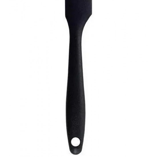 Espátula 32cm Confeiteiro Em Silicone Preto Mak Inox
